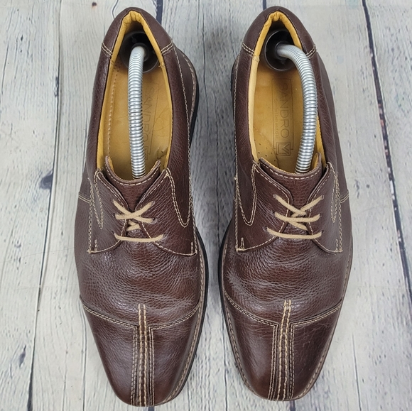 SANDRO | 9103 leather laceup split cap toe derby loafer shoes - Picture 4 of 11